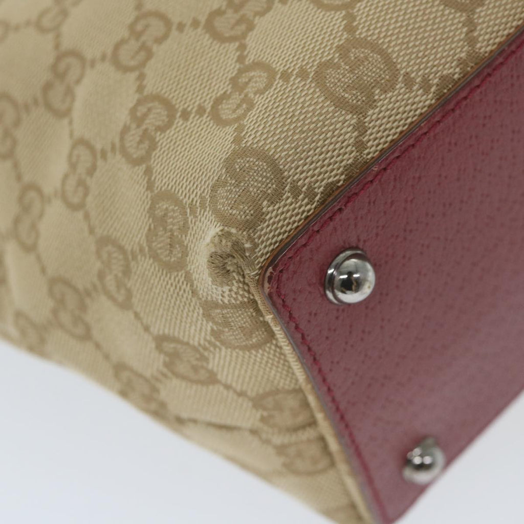 GUCCI GG Canvas Hand Bag Beige 120844 59322
