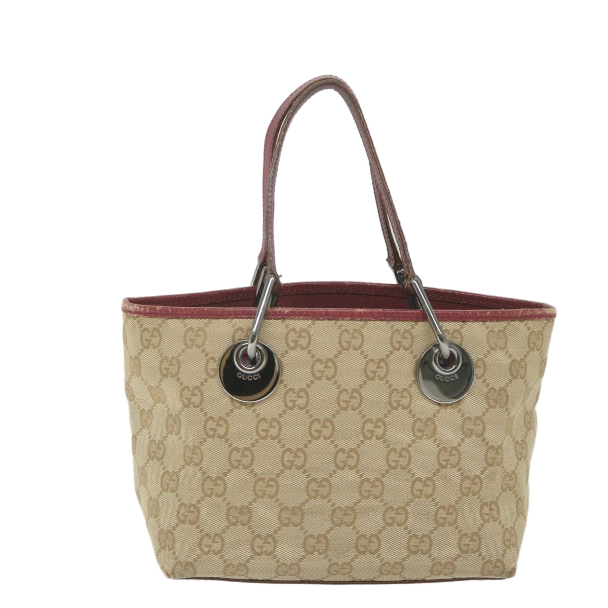 GUCCI GG Canvas Hand Bag Beige 120844 59322