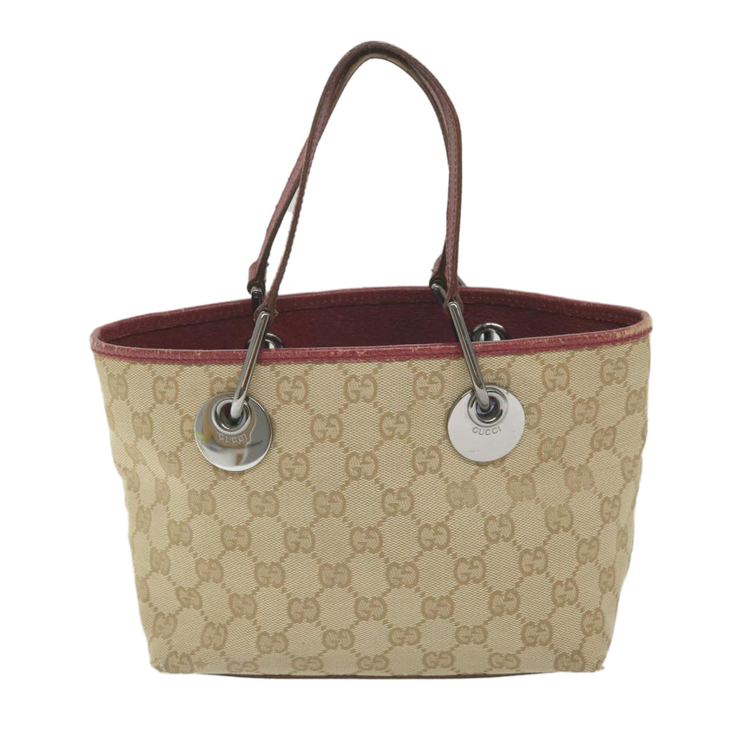 GUCCI GG Canvas Hand Bag Beige 120844 59322