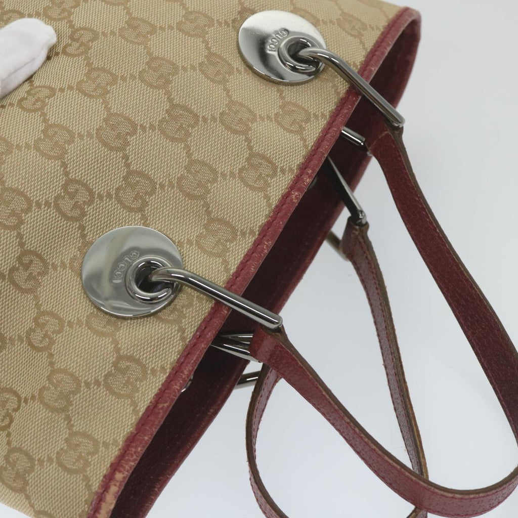GUCCI GG Canvas Hand Bag Beige 120844 59322