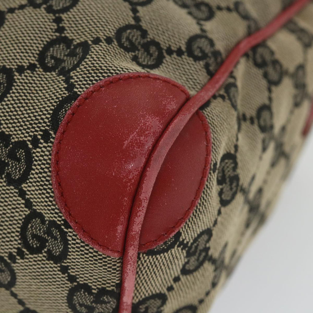 GUCCI GG Canvas Hand Bag Beige Red 000 0851 001553 59330