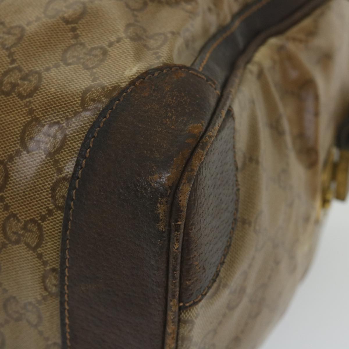 GUCCI GG Crystal Web Sherry Line Boston Bag Brown Red Green 59337