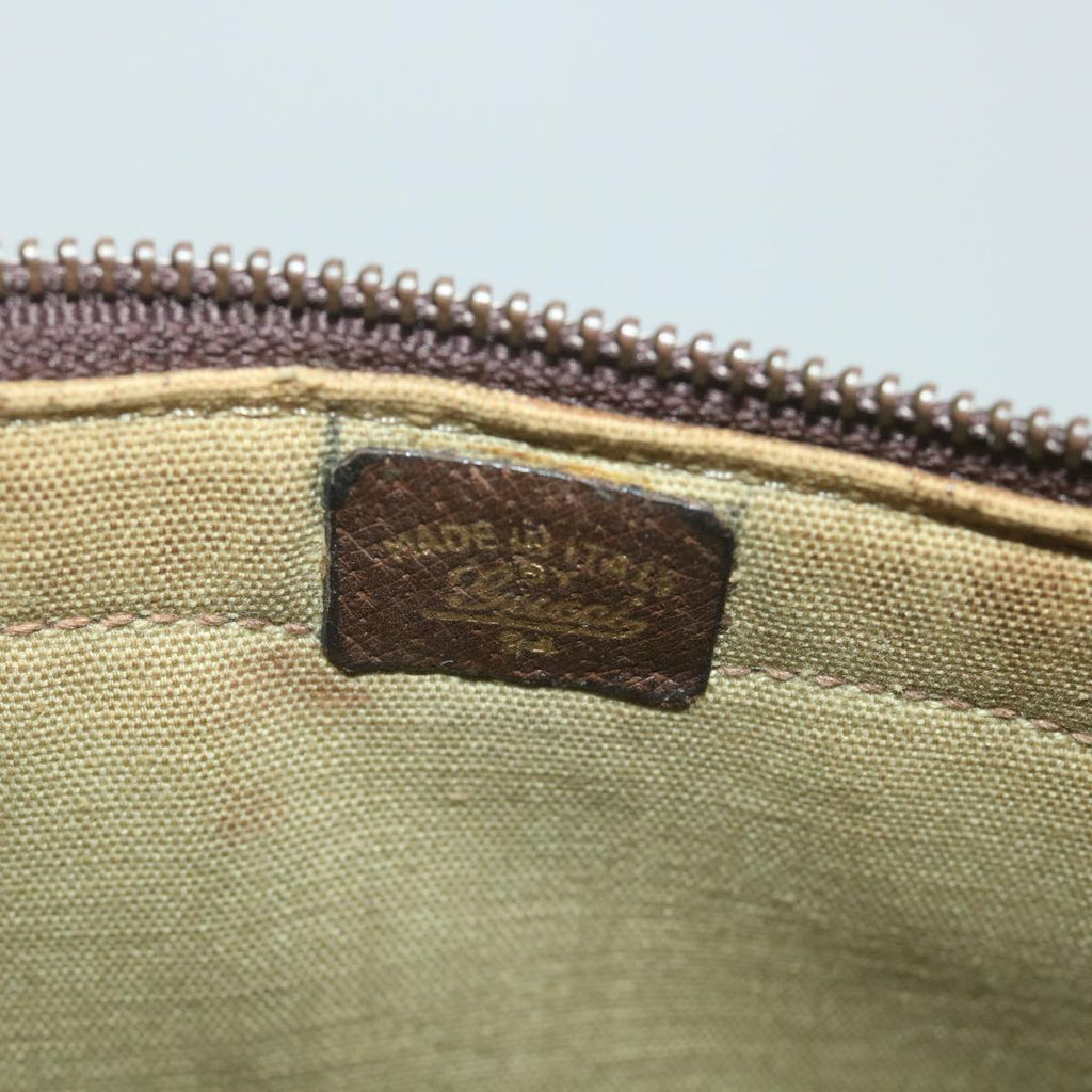 GUCCI GG Crystal Web Sherry Line Boston Bag Brown Red Green 59337