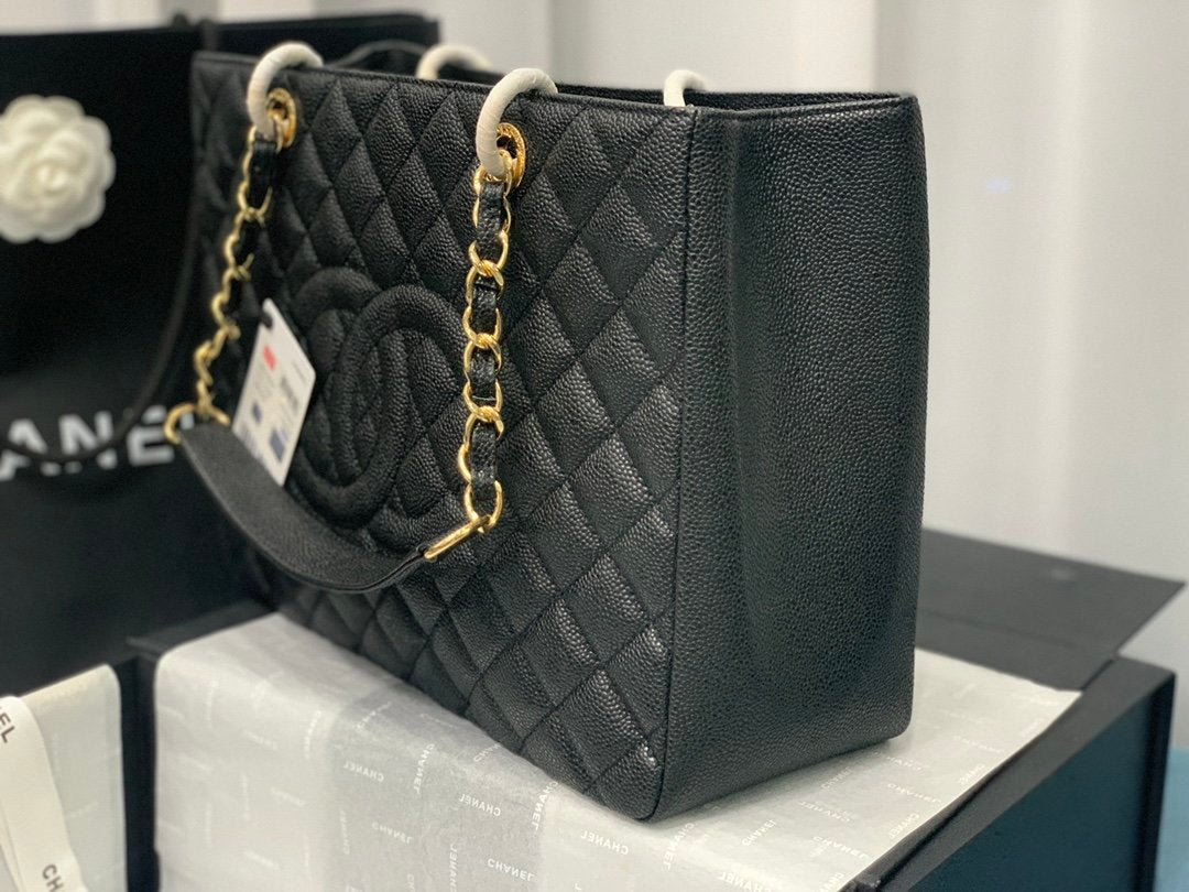 CHLTote Bag Spring Collection Gold Toned Hardware Black For Women 13in/33cm