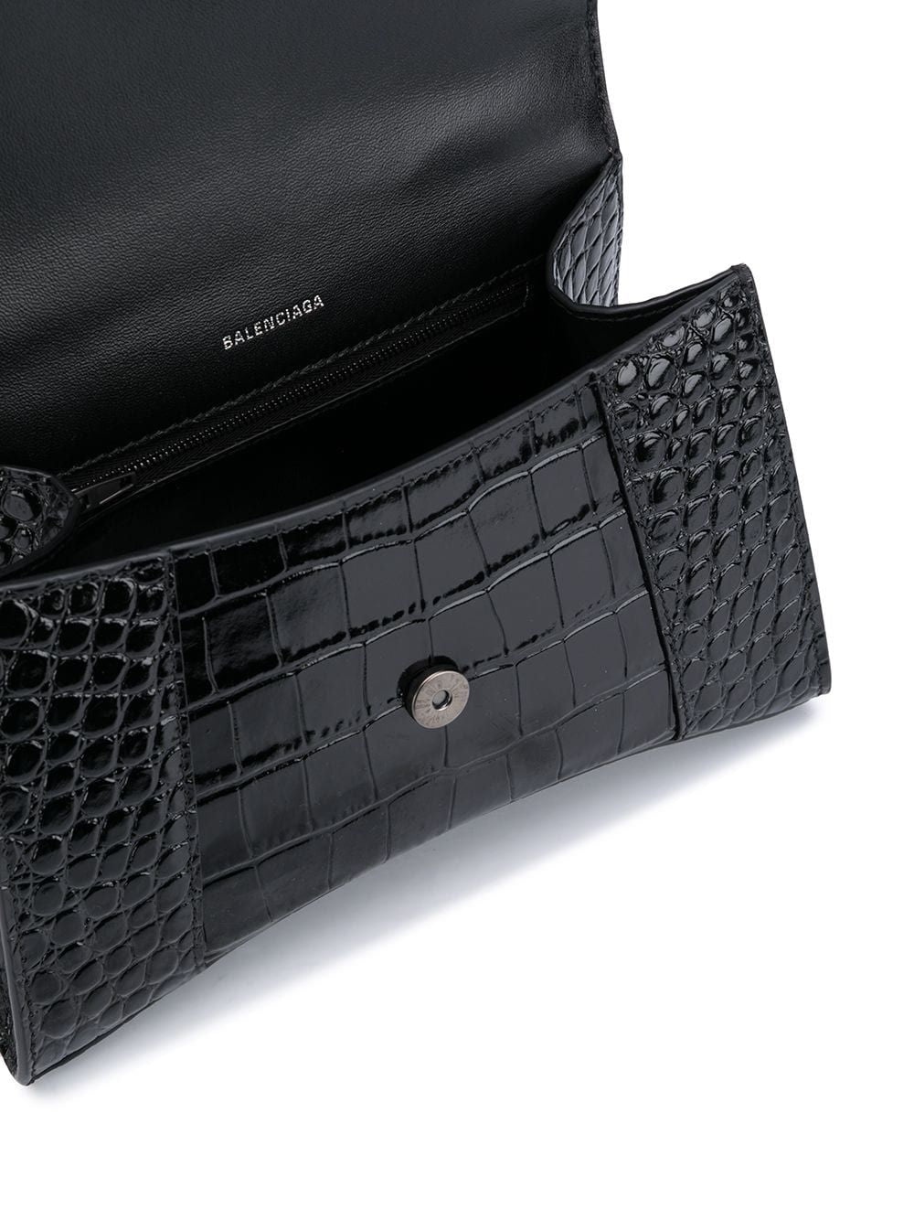 BLACK HAND BAG S HOURGLASS SIMIL COCOD