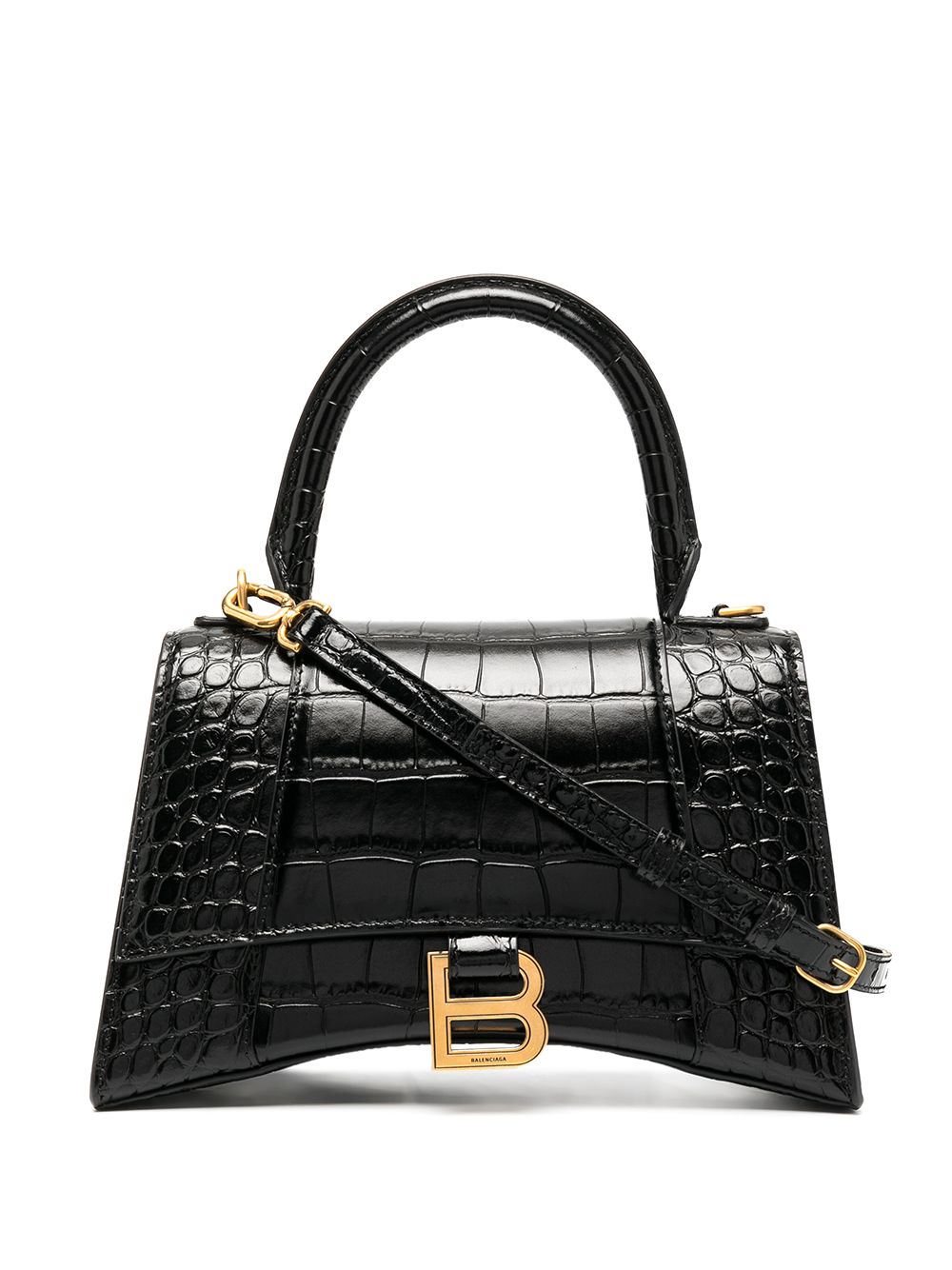 HOURGLASS SMALL LEATHER HANDBAG