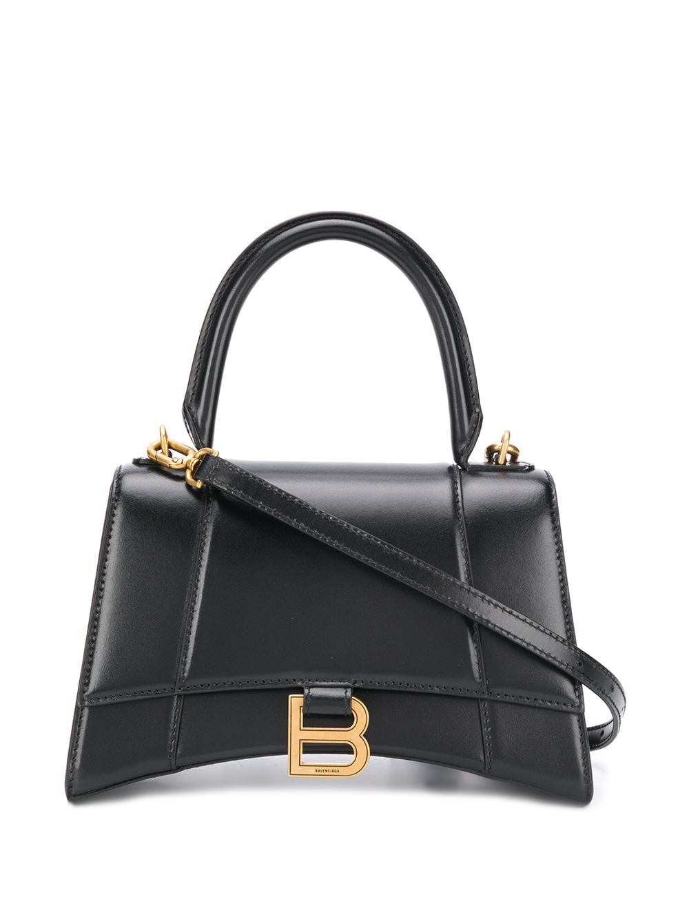 HOURGLASS SMALL LEATHER HANDBAG