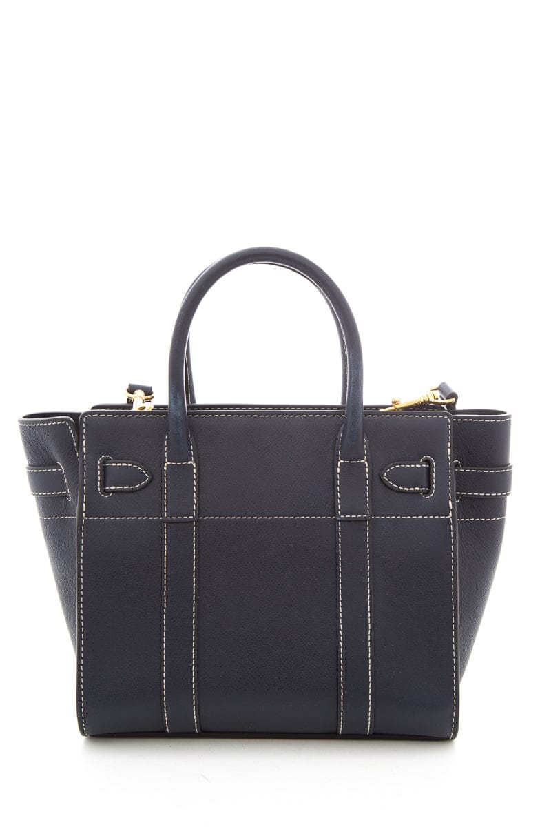 Mulberry Midnight Navy Bayswater Zipped Mini Handbag