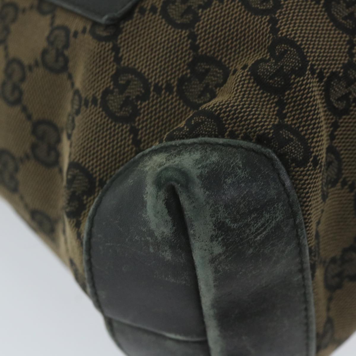 GUCCI GG Canvas Tote Bag Black Brown 019 0402 3754 59460