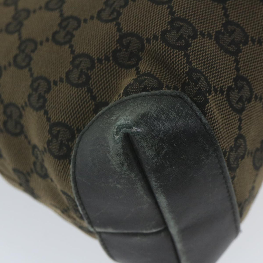 GUCCI GG Canvas Tote Bag Black Brown 019 0402 3754 59460