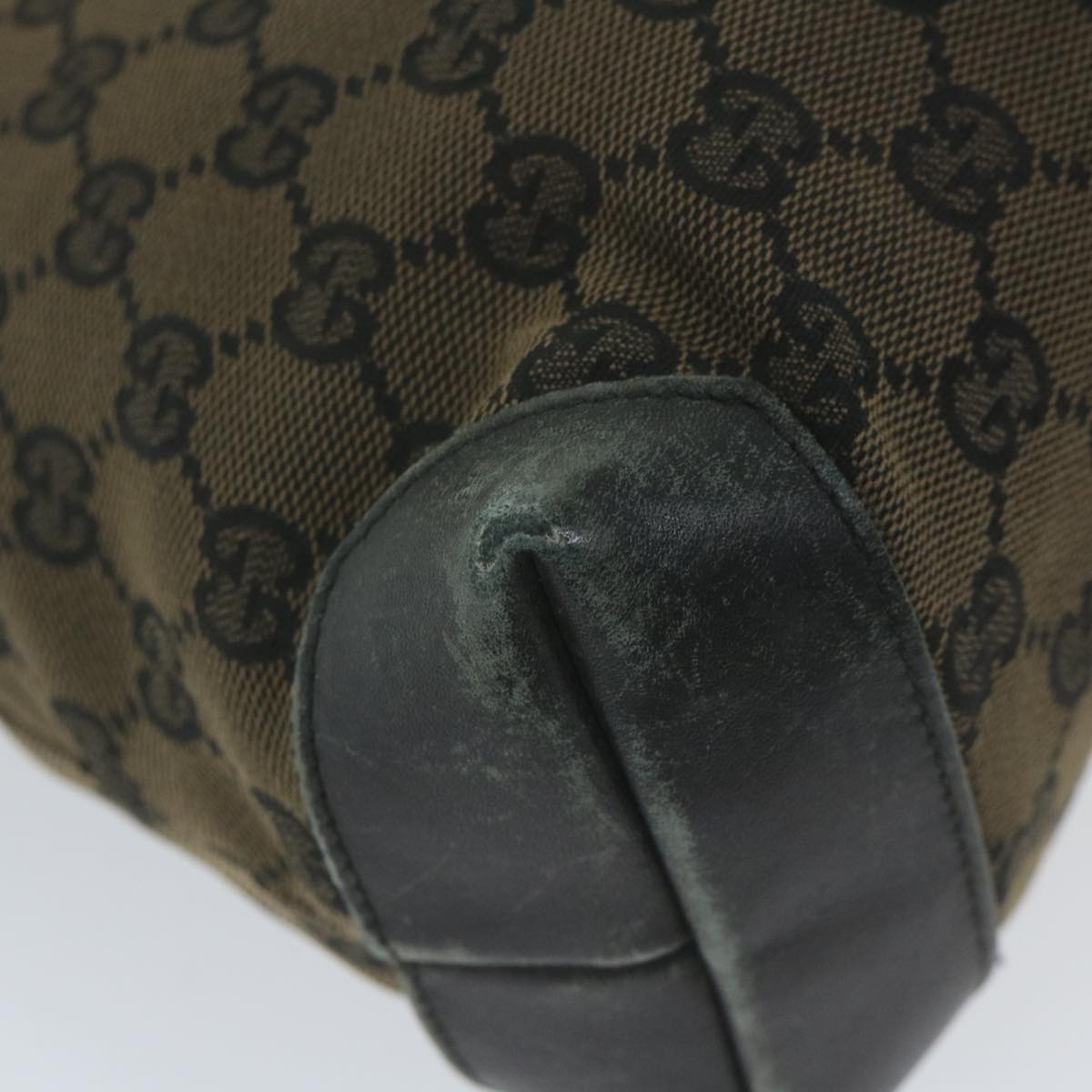 GUCCI GG Canvas Tote Bag Black Brown 019 0402 3754 59460