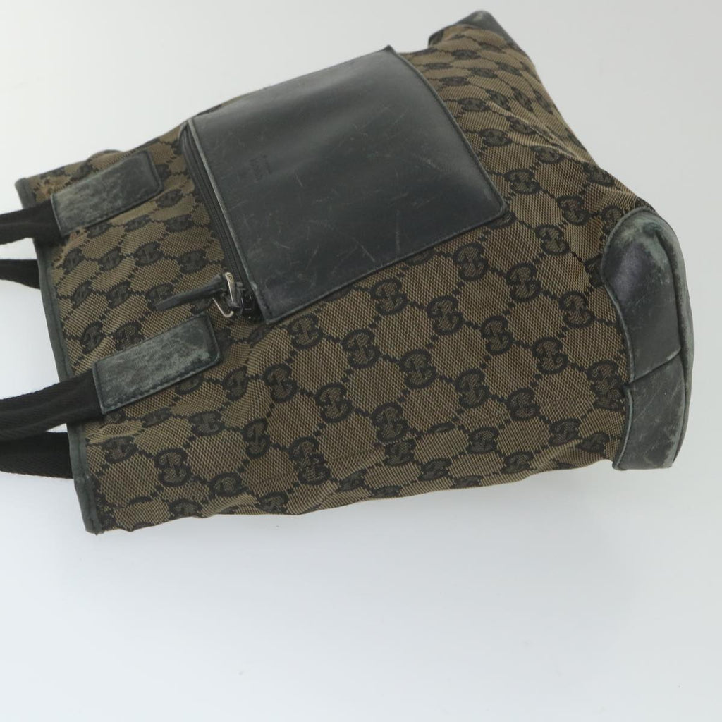 GUCCI GG Canvas Tote Bag Black Brown 019 0402 3754 59460