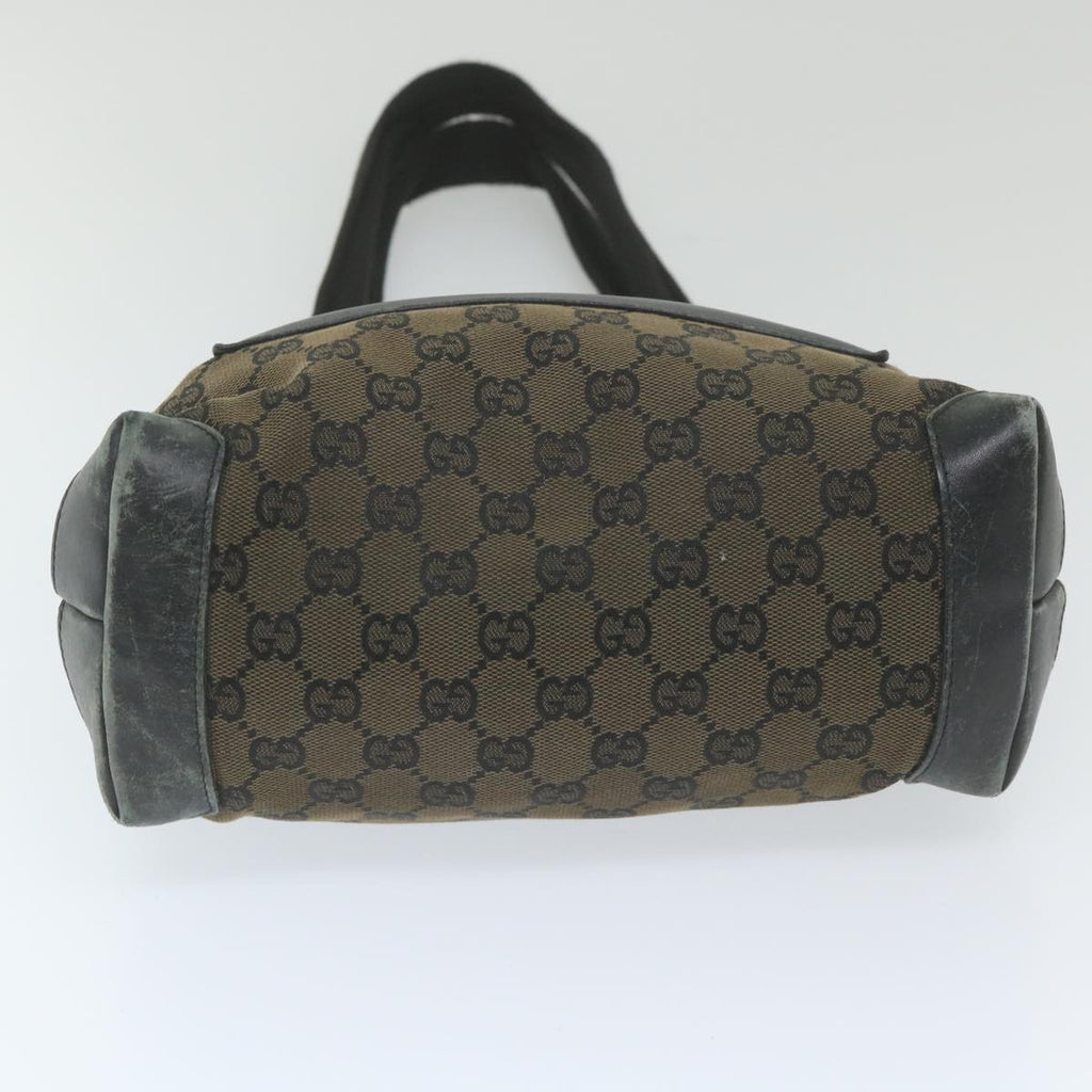 GUCCI GG Canvas Tote Bag Black Brown 019 0402 3754 59460