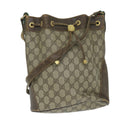 GUCCI GG Supreme Web Sherry Line Shoulder Bag Beige Red 164 02 034 59463