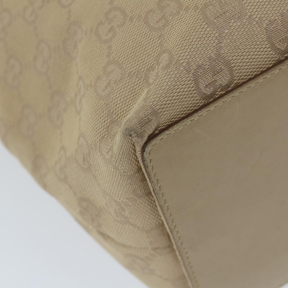 GUCCI GG Canvas Tote Bag Beige 31243 59464