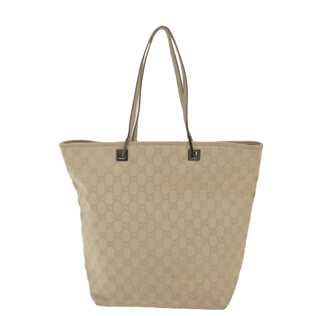 GUCCI GG Canvas Tote Bag Beige 31243 59464