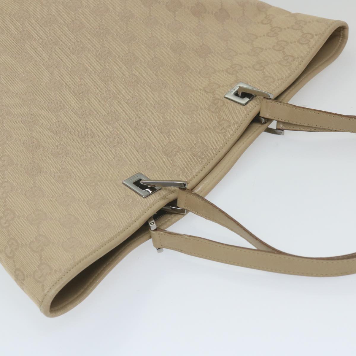 GUCCI GG Canvas Tote Bag Beige 31243 59464