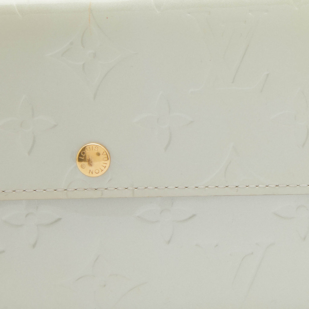 Louis Vuitton Silver Monogram Vernis Sarah Wallet