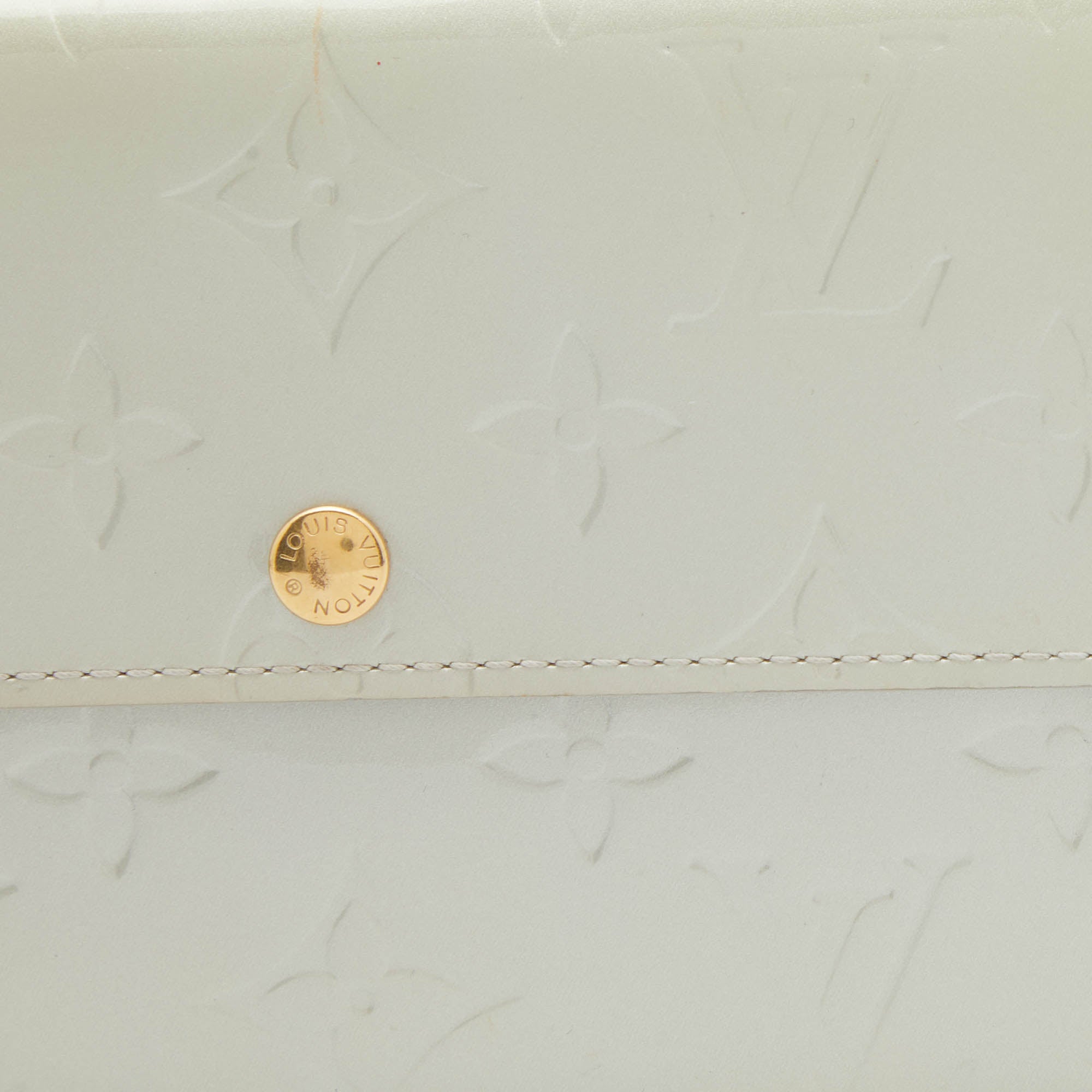 Louis Vuitton Silver Monogram Vernis Sarah Wallet