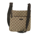 GUCCI GG Canvas Shoulder Bag Beige 122793 59478