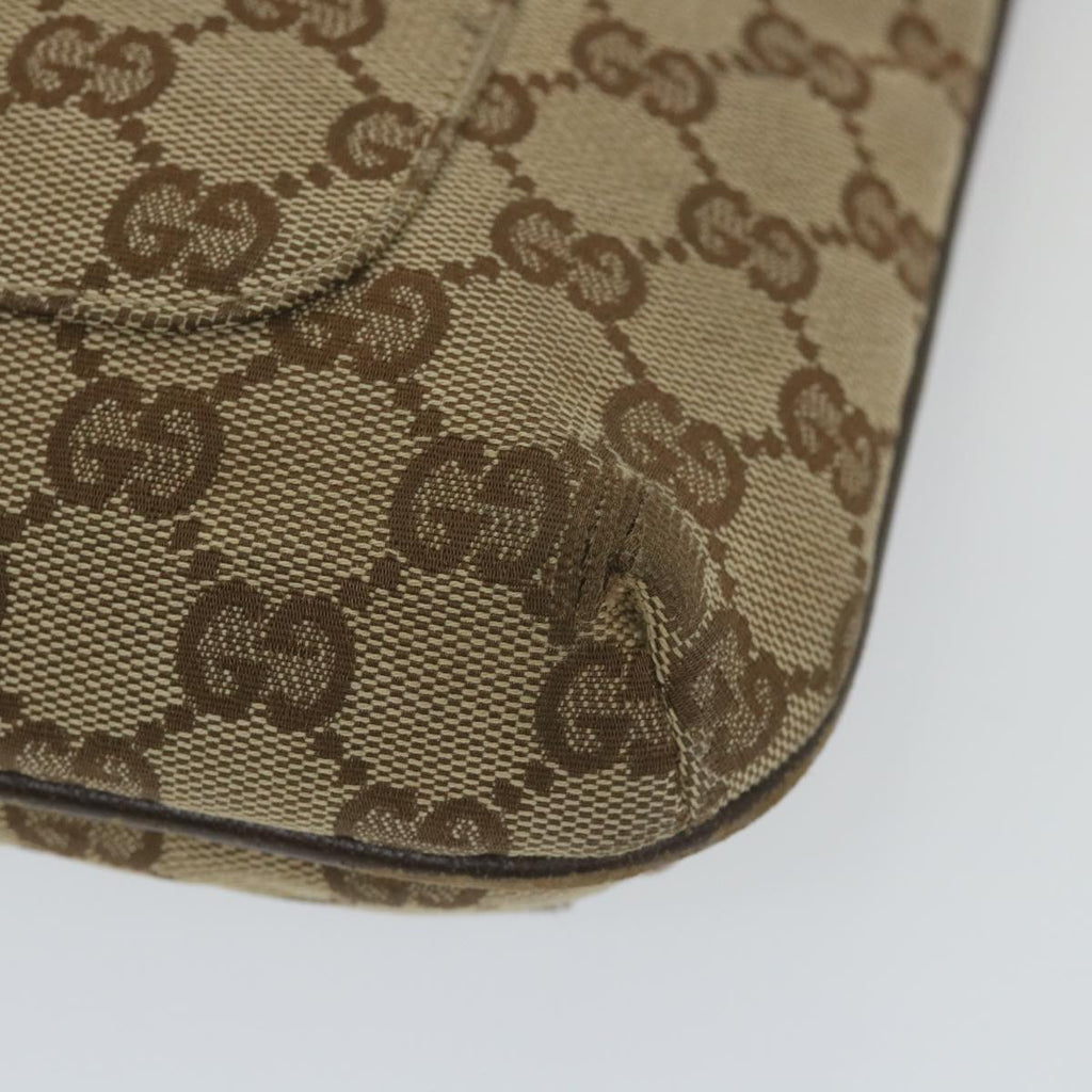 GUCCI GG Canvas Shoulder Bag Beige 122793 59478