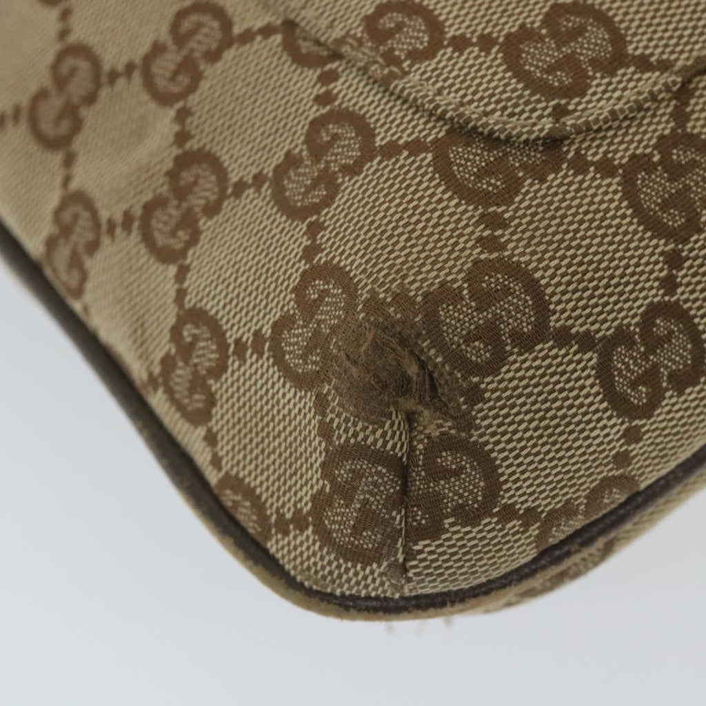 GUCCI GG Canvas Shoulder Bag Beige 122793 59478