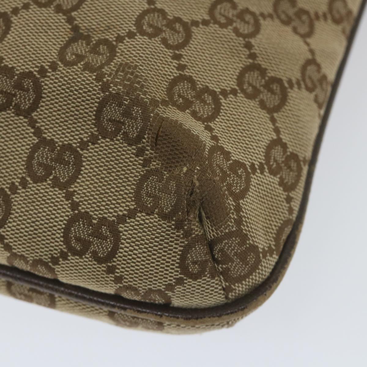 GUCCI GG Canvas Shoulder Bag Beige 122793 59478