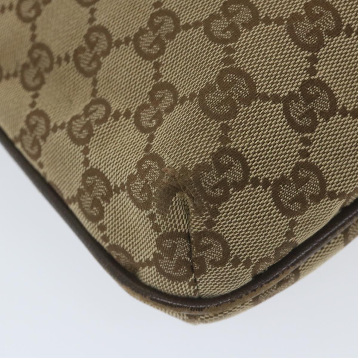 GUCCI GG Canvas Shoulder Bag Beige 122793 59478