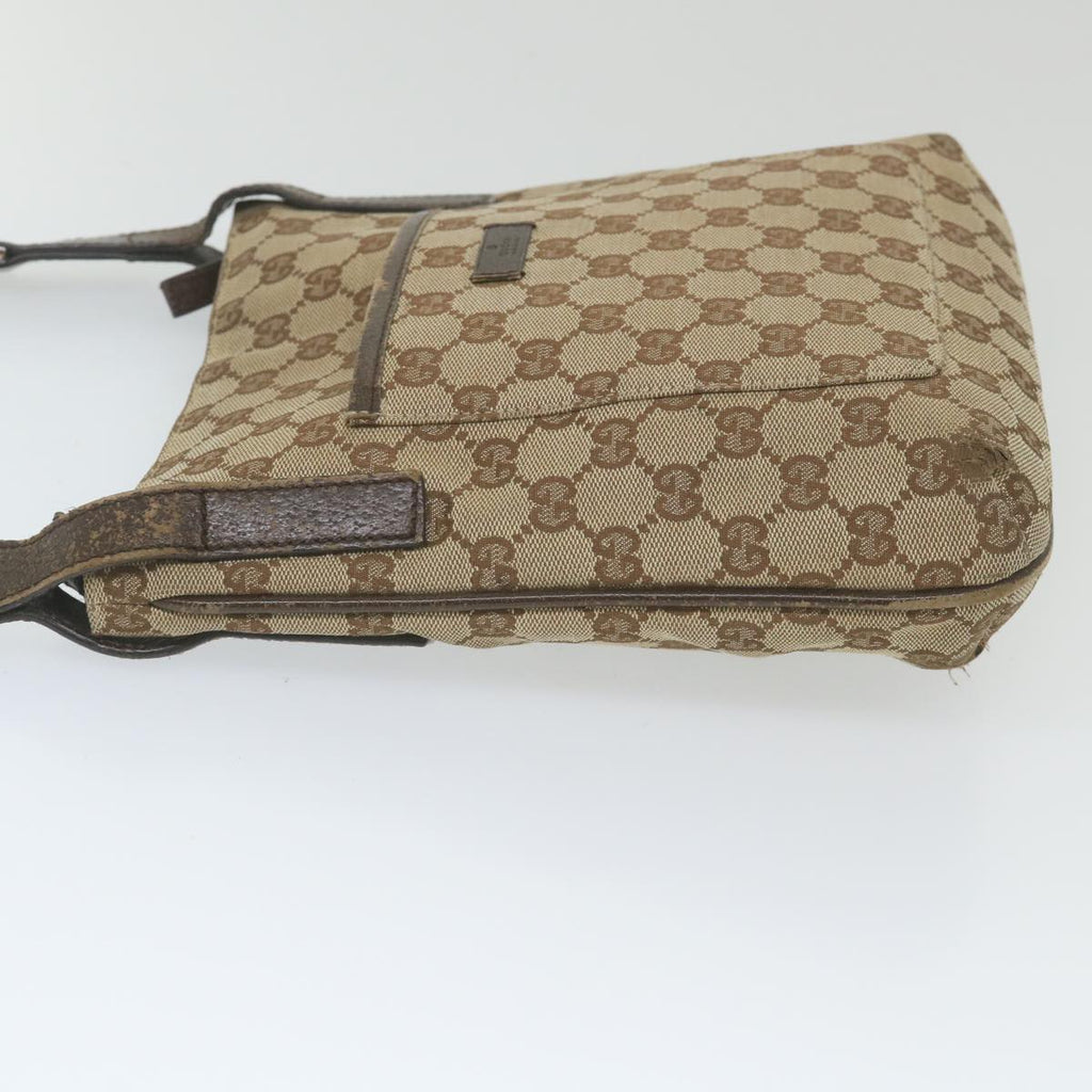 GUCCI GG Canvas Shoulder Bag Beige 122793 59478