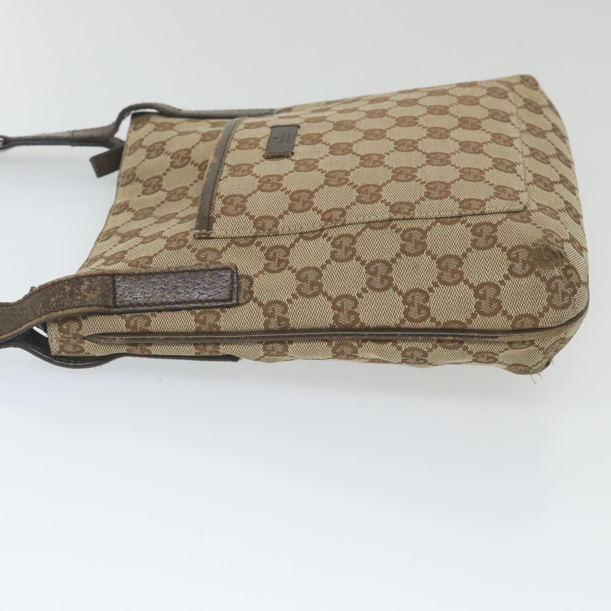GUCCI GG Canvas Shoulder Bag Beige 122793 59478