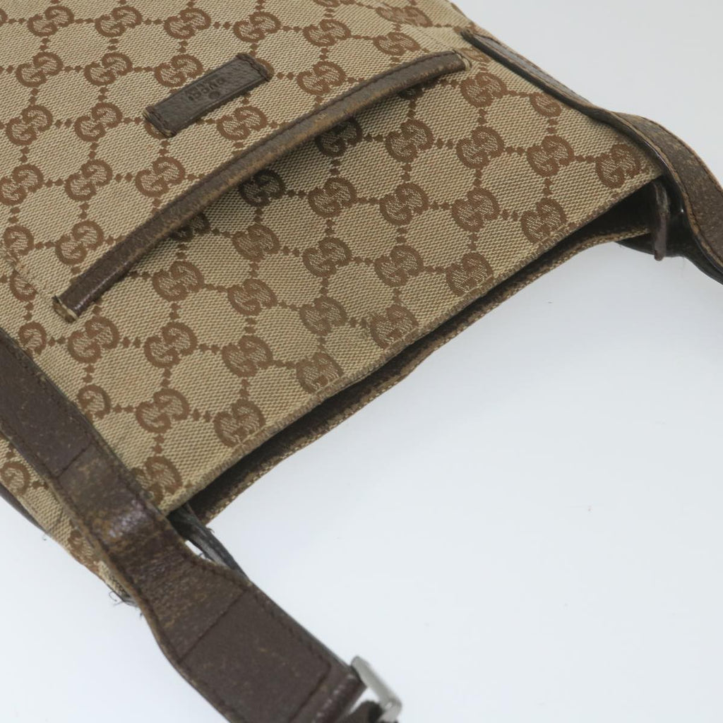 GUCCI GG Canvas Shoulder Bag Beige 122793 59478