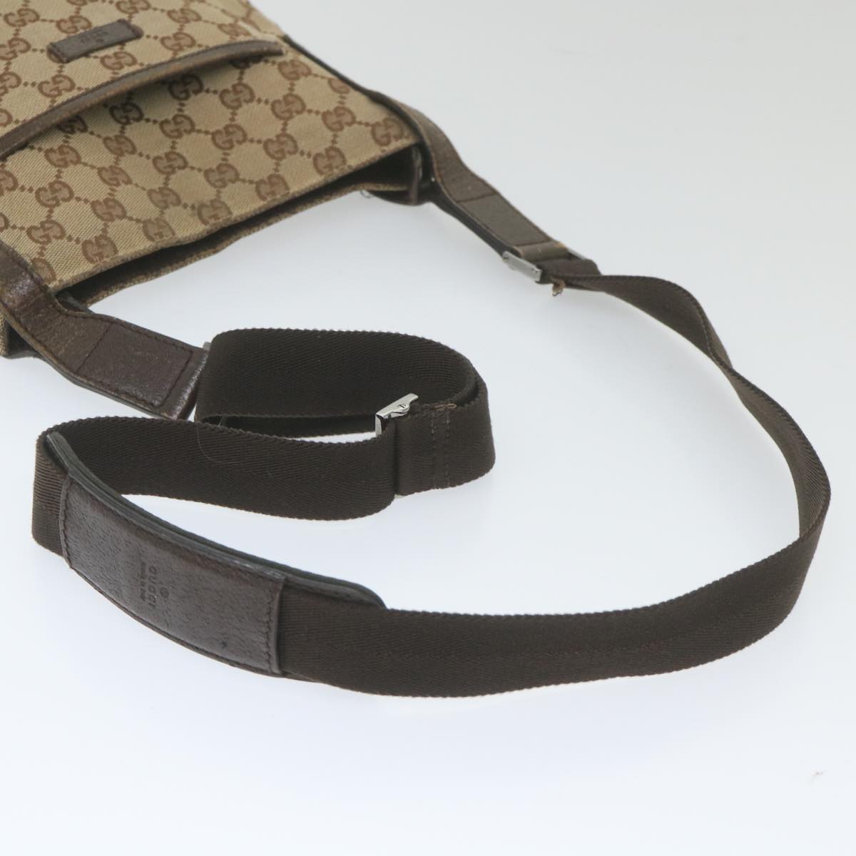 GUCCI GG Canvas Shoulder Bag Beige 122793 59478