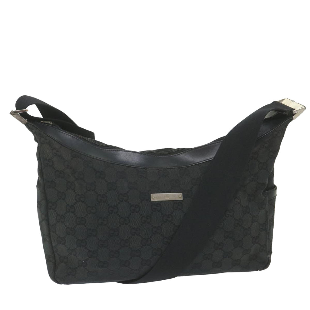 GUCCI GG Canvas Shoulder Bag Black 019 0432 002058 59550