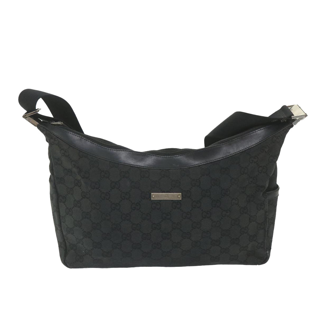 GUCCI GG Canvas Shoulder Bag Black 019 0432 002058 59550