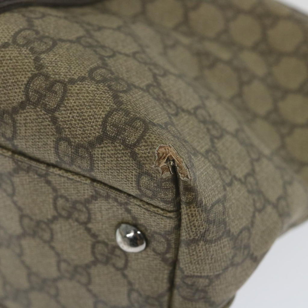 GUCCI GG Supreme Tote Bag PVC Leather Beige 114595 59553
