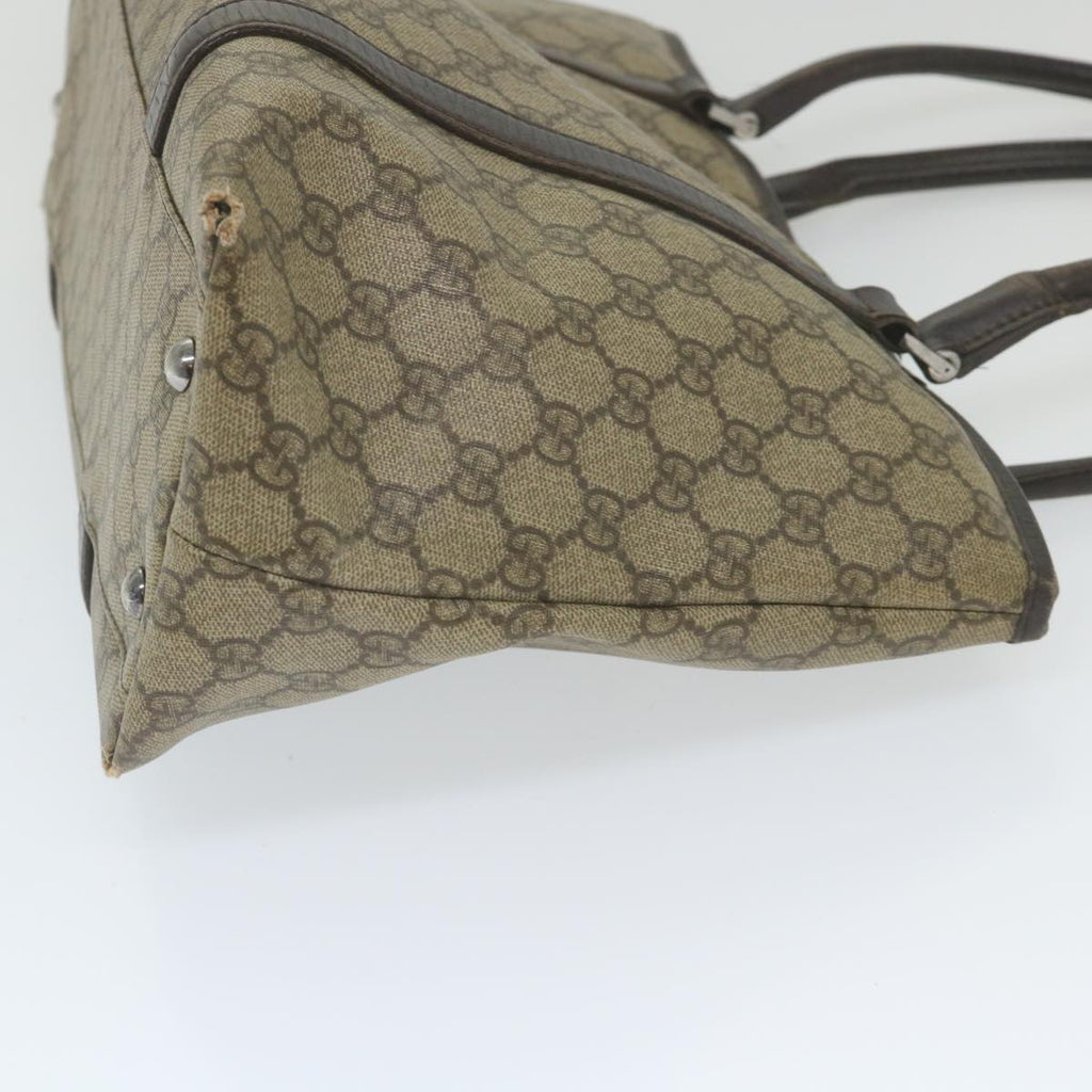 GUCCI GG Supreme Tote Bag PVC Leather Beige 114595 59553