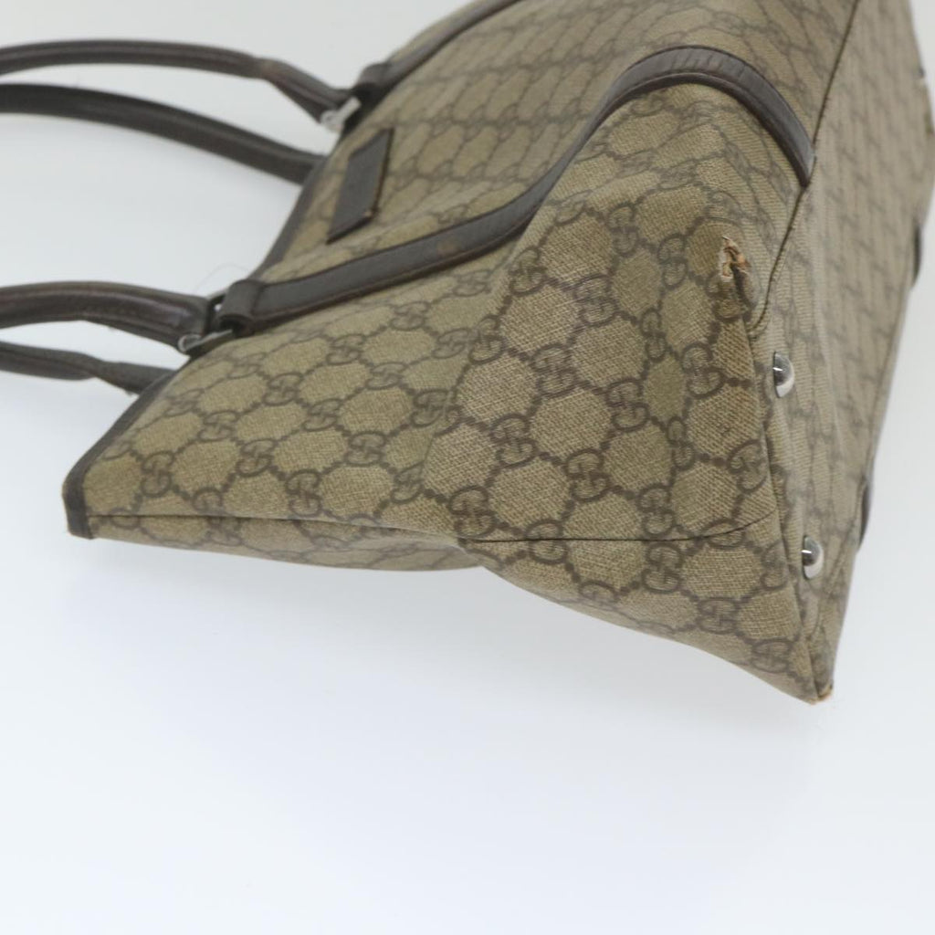 GUCCI GG Supreme Tote Bag PVC Leather Beige 114595 59553