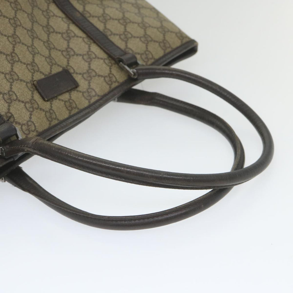 GUCCI GG Supreme Tote Bag PVC Leather Beige 114595 59553