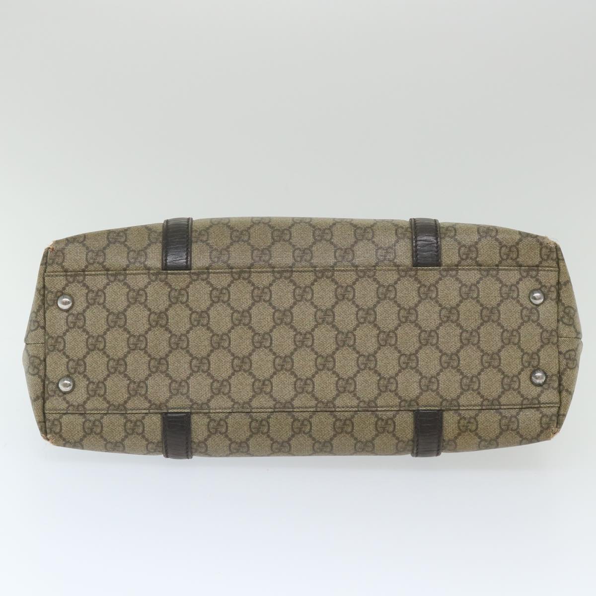 GUCCI GG Supreme Tote Bag PVC Leather Beige 114595 59553