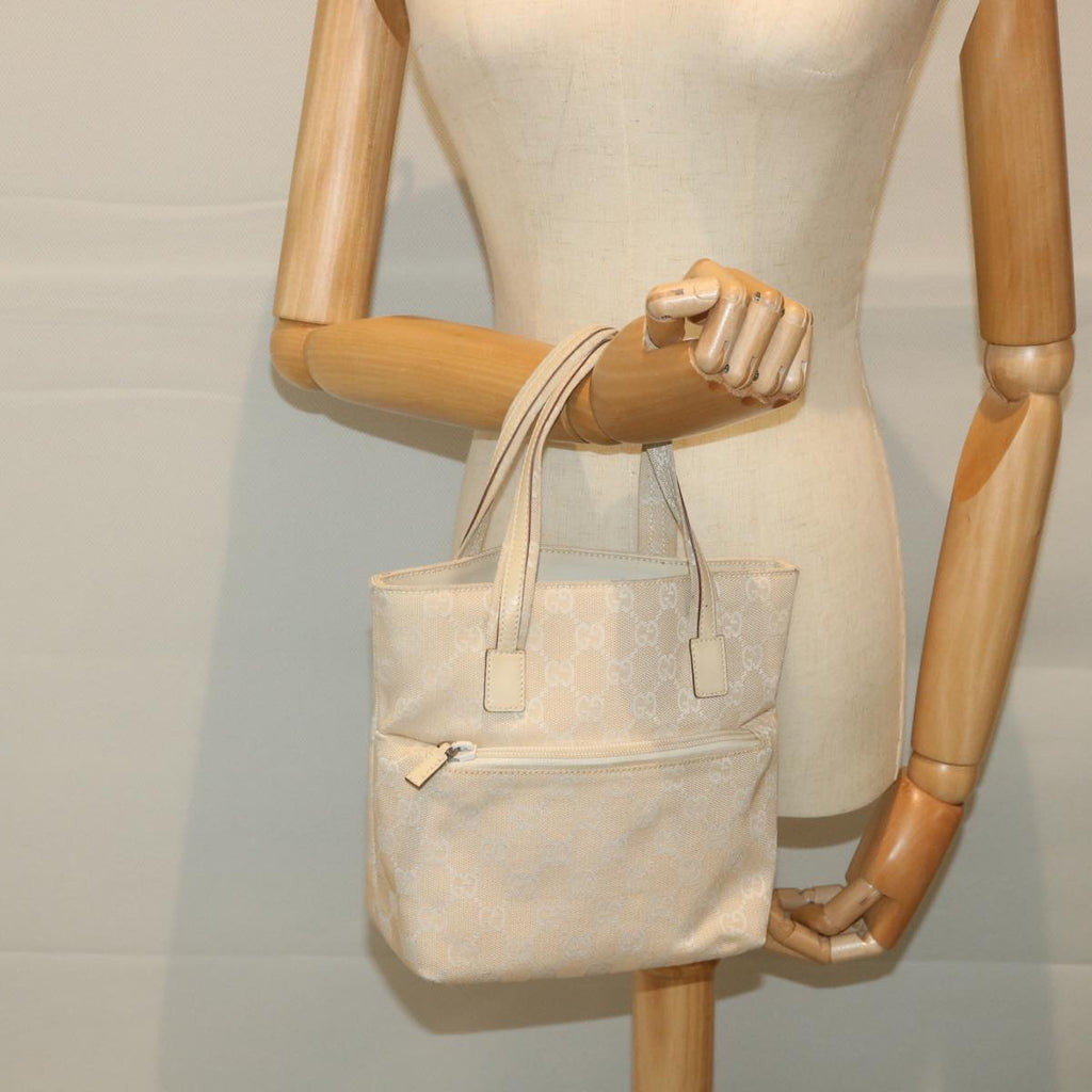 GUCCI GG Canvas Hand Bag Cream 002 1079 001998 59559
