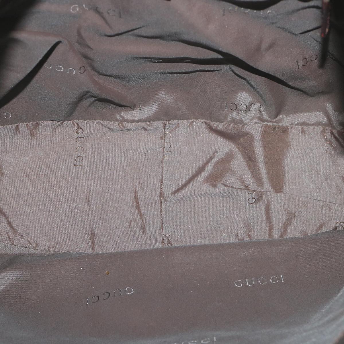 GUCCI Bamboo Shoulder Bag Nylon 2way Black 001 1577 3444 59567