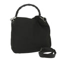 GUCCI Bamboo Shoulder Bag Nylon 2way Black 001 1577 3444 59567