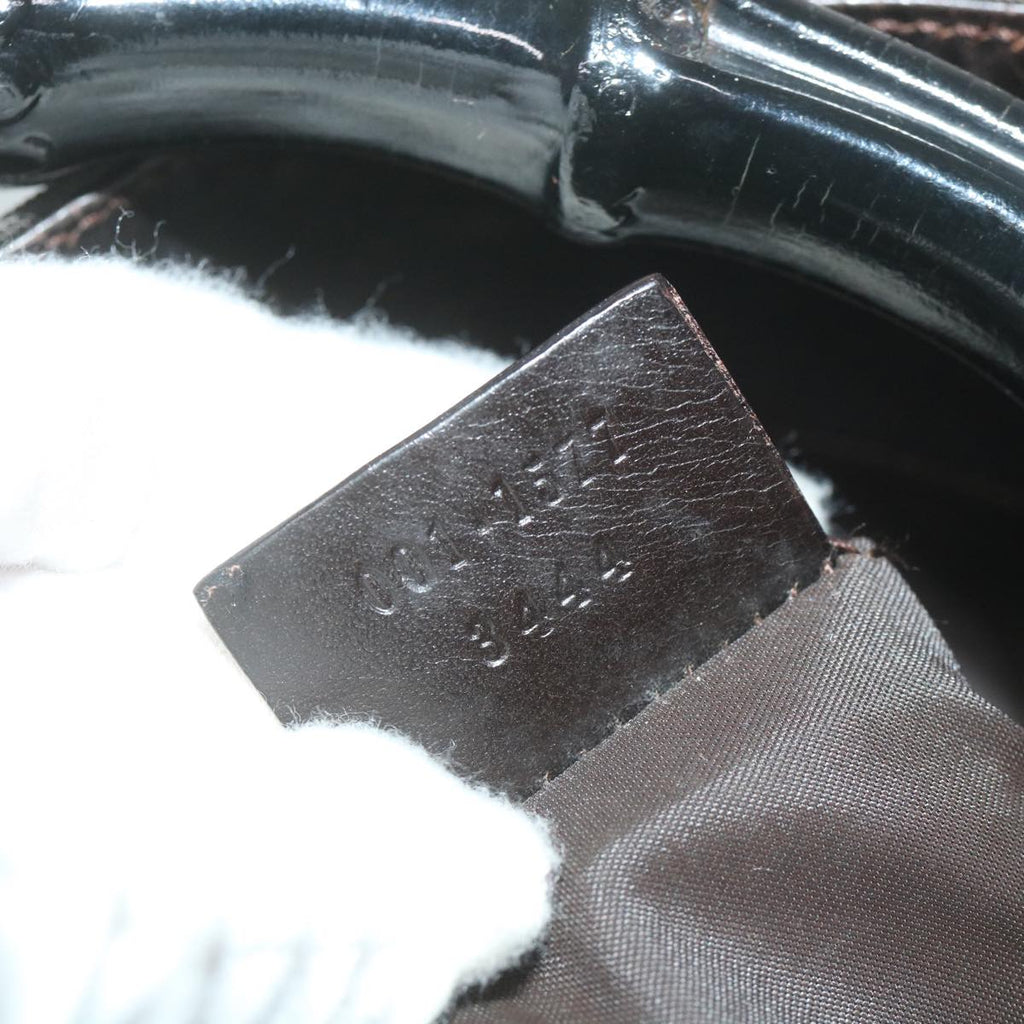 GUCCI Bamboo Shoulder Bag Nylon 2way Black 001 1577 3444 59567