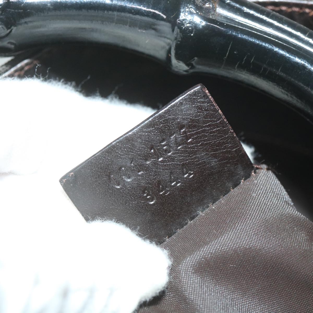 GUCCI Bamboo Shoulder Bag Nylon 2way Black 001 1577 3444 59567