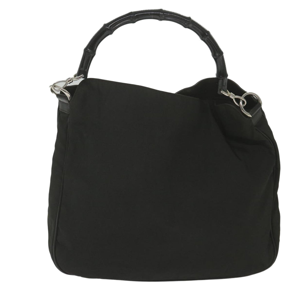 GUCCI Bamboo Shoulder Bag Nylon 2way Black 001 1577 3444 59567