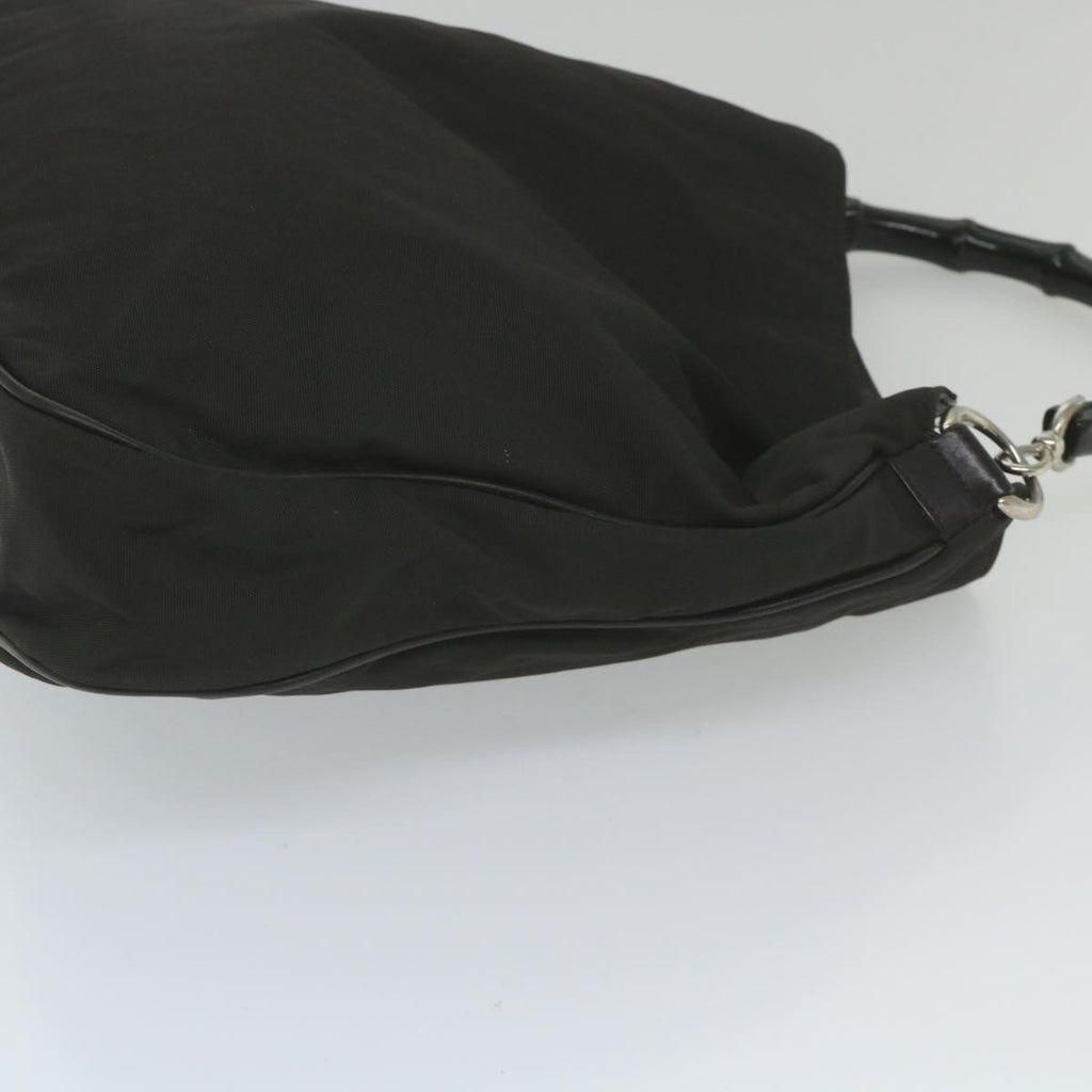 GUCCI Bamboo Shoulder Bag Nylon 2way Black 001 1577 3444 59567