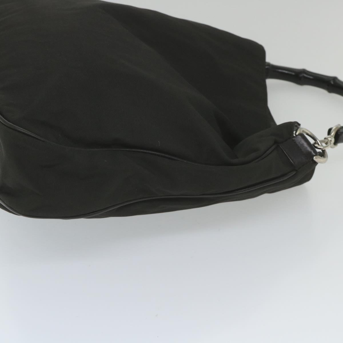GUCCI Bamboo Shoulder Bag Nylon 2way Black 001 1577 3444 59567