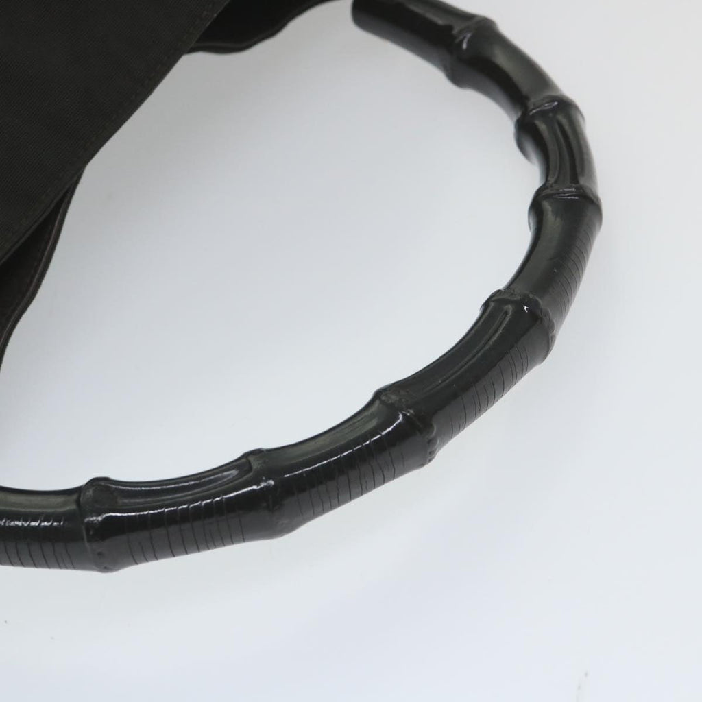GUCCI Bamboo Shoulder Bag Nylon 2way Black 001 1577 3444 59567