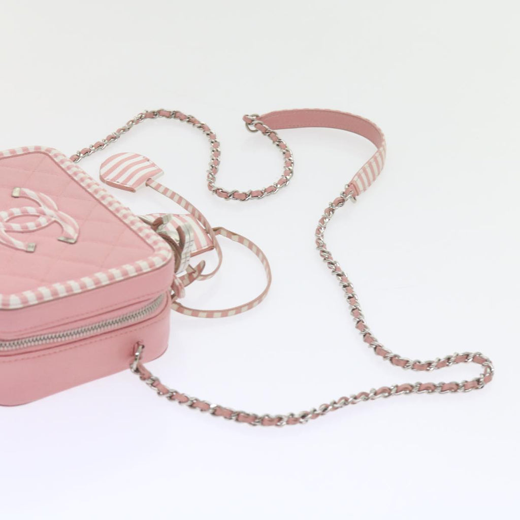 CHANEL Matelasse Chain Shoulder Bag Caviar Skin Wine Red CC 59605A
