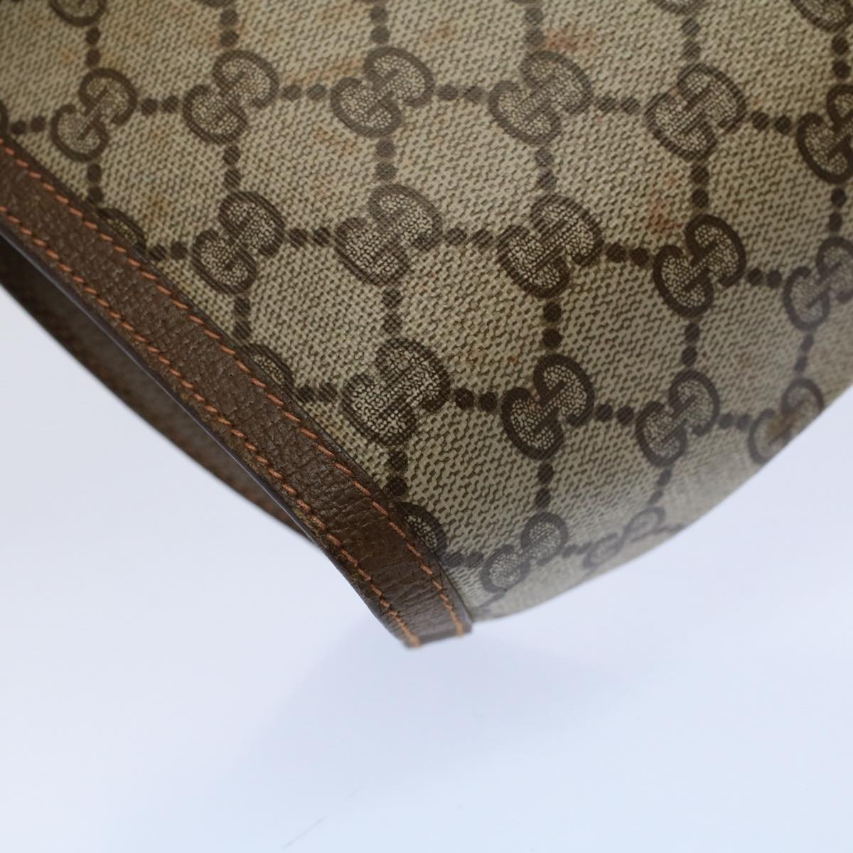 GUCCI GG Supreme Web Sherry Line Clutch Bag Beige Red Green 89 01 033 59621